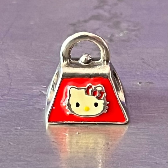 HELLO KITTY💥Kay Jewelers Hello Kitty Enameled Italian Sterling Silver Mini Charm - Picture 1 of 9